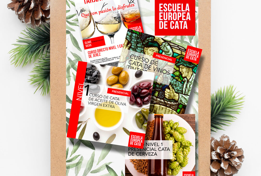 TARJETAS REGALO CATA DE ACEITE, CATA DE VINO Y CATA DE CERVEZA